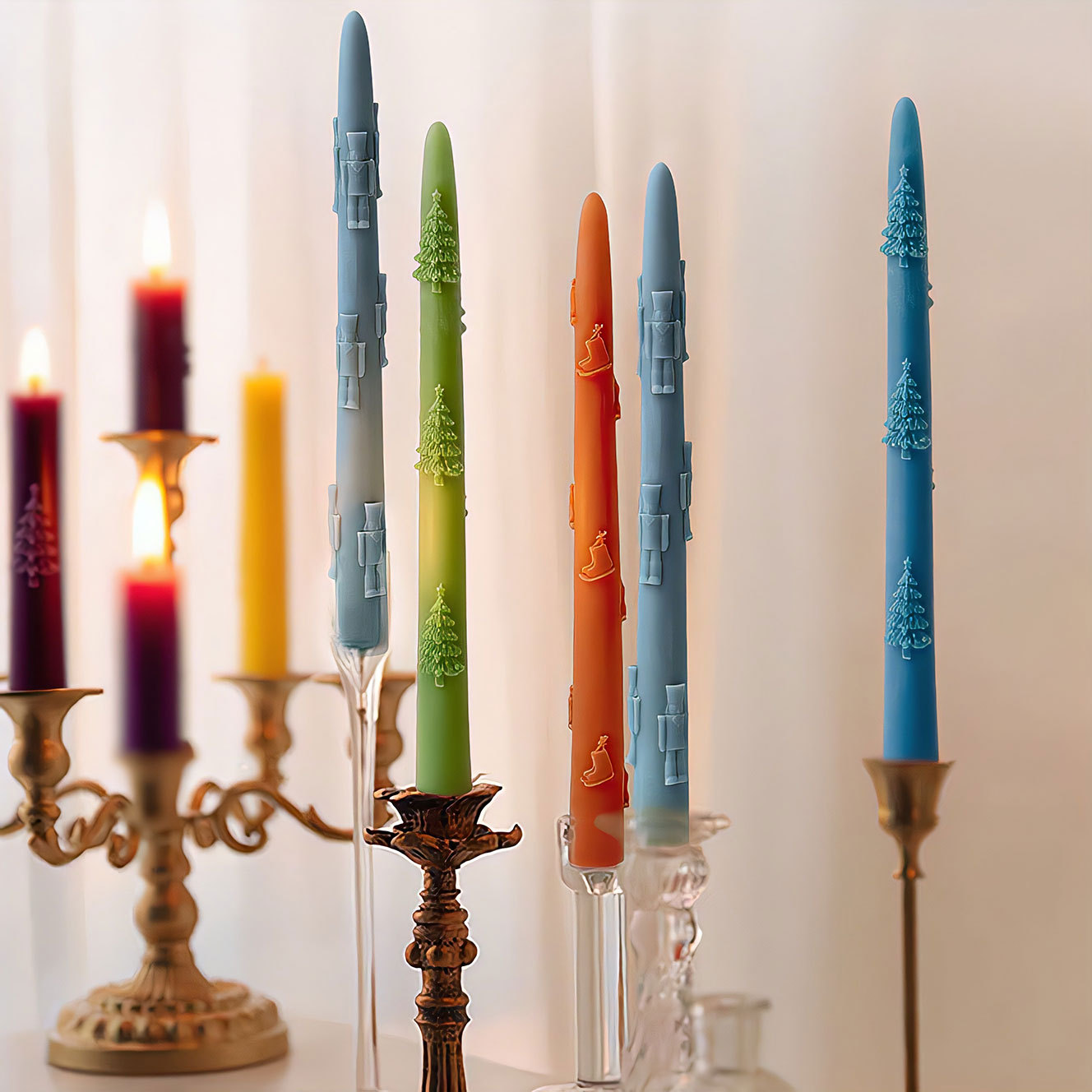 Perfume Fragrance Oils For Candles - Christmas Long Candle Silicone Mold DIY