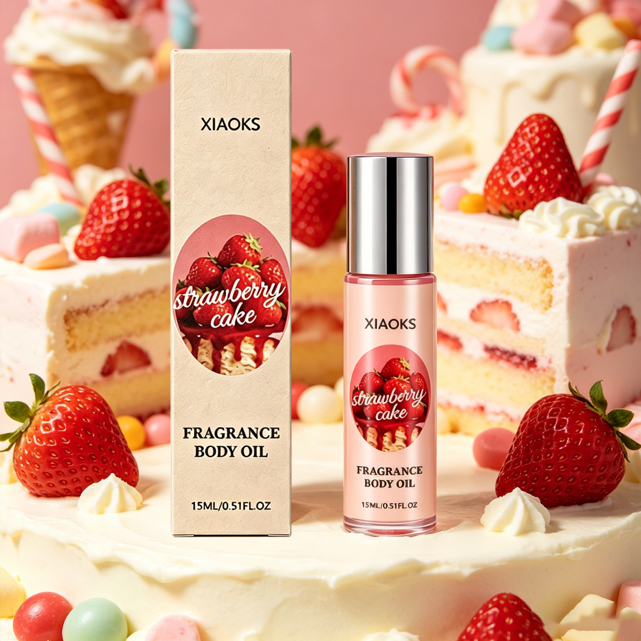 Perfume Alcohol Fragrance - 1 Bottle of Strawberry Cake Sweet