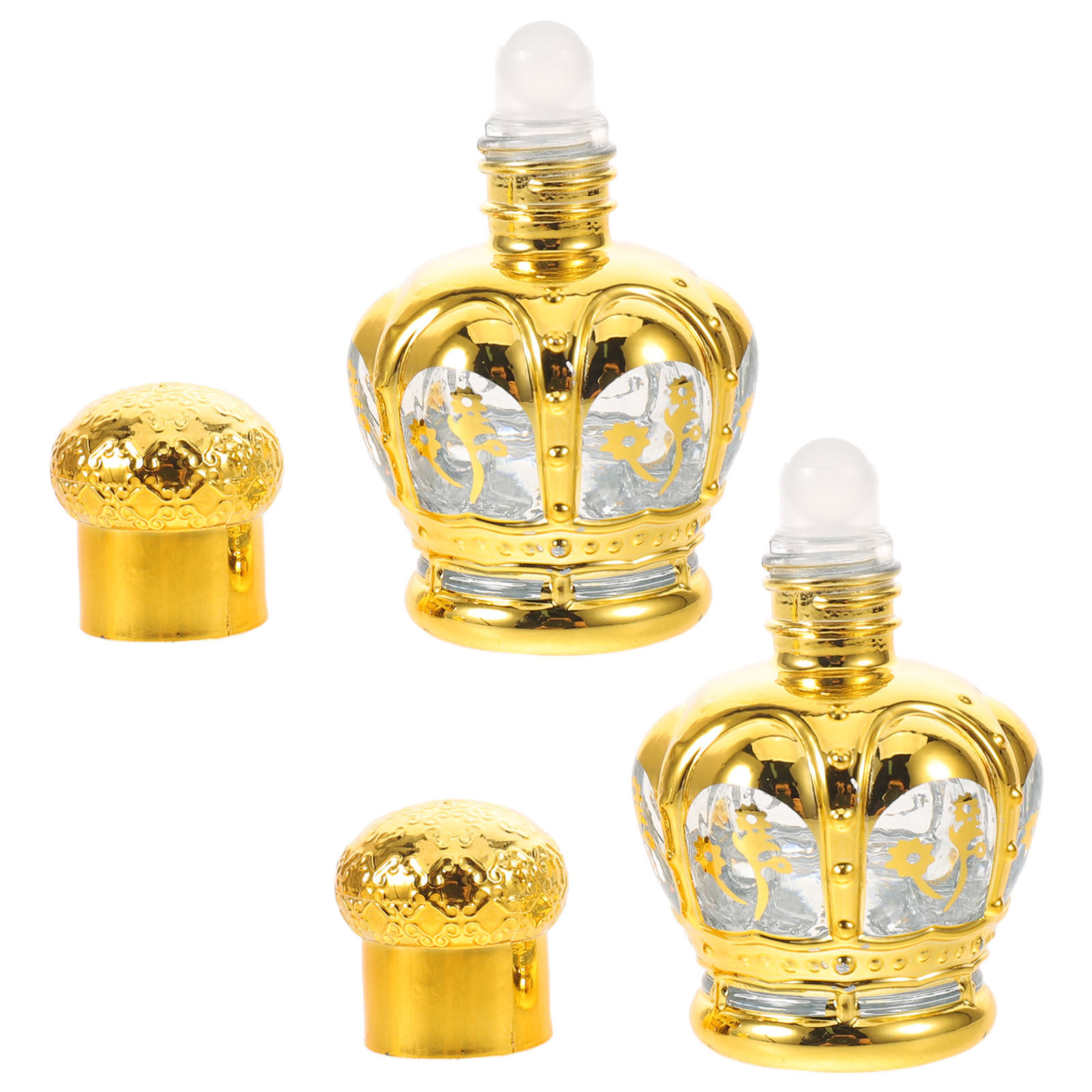 Perfume Refill Bottle - 2Pcs 12Ml Clear Glass Roll on