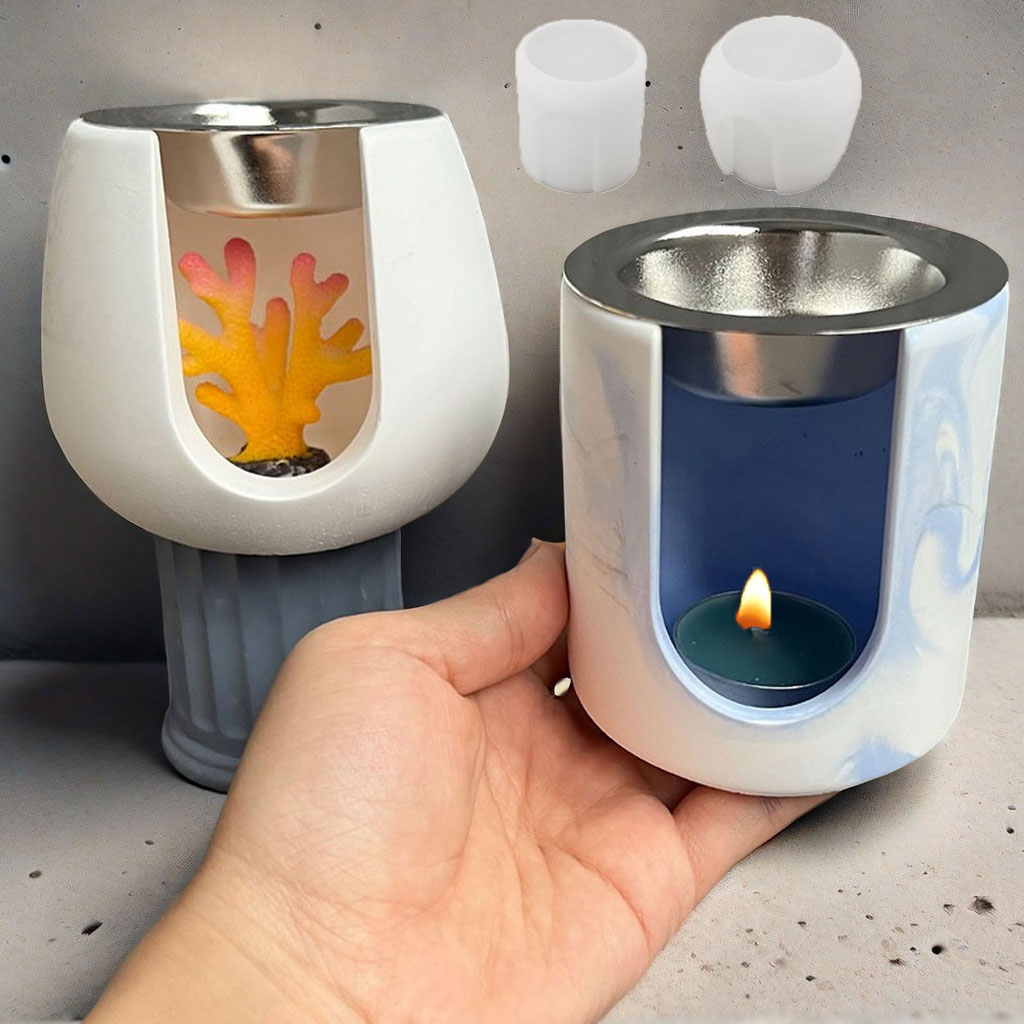 Perfume Fragrance Oils For Candles - Heating Aroma Candle Holder Concrete Silicone