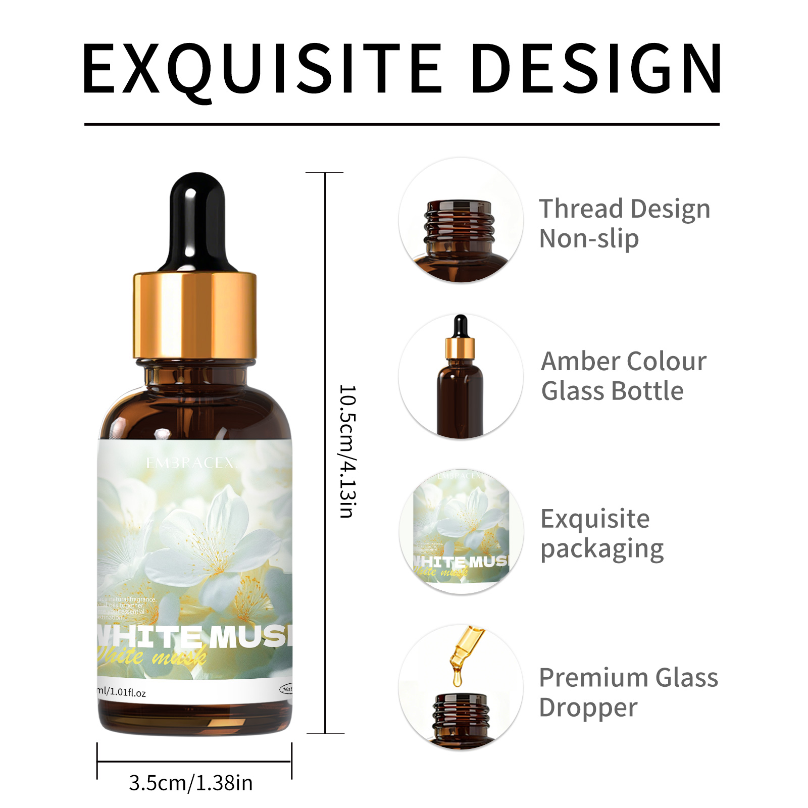 30ml White Musk Essential Oil  - огляд і ціна Perfume Fragrance Oils For Candles