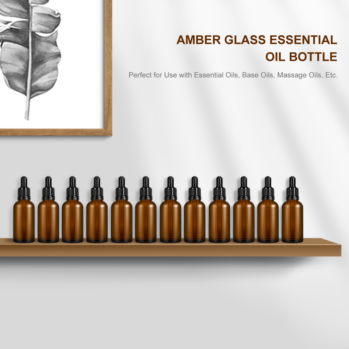 12Pcs Amber Glass Refillable E - огляд і ціна Perfume Refill Bottle