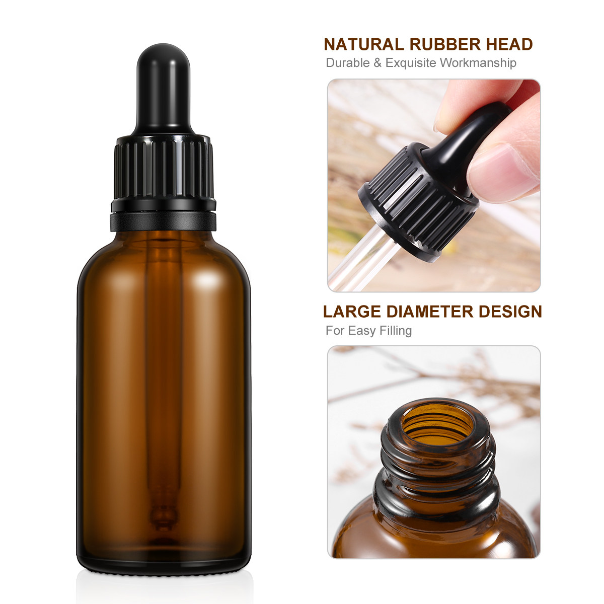 12Pcs Amber Glass Refillable E - огляд і ціна Perfume Refill Bottle